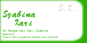 szabina kari business card